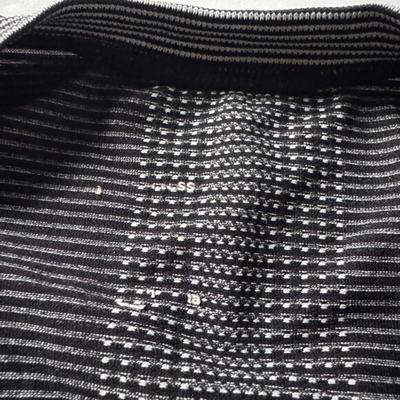 Figs Womens S Salta Underscrub Top Shirt Stripe Black White Long Sleeve Seamless - Picture 8 of 10